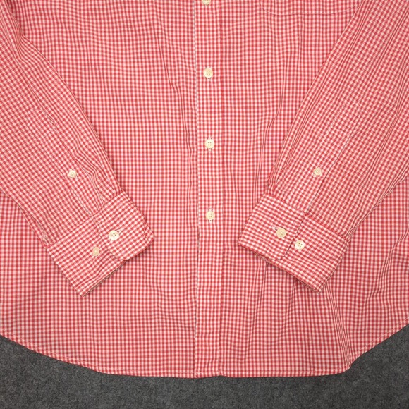 U.S.‎ Polo Assn. Men's XL Red Gingham Check Long Sleeve Button Down Shirt - Picture 3 of 9